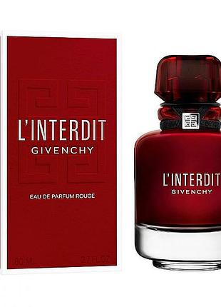 Женские духи givenchy l'interdit rouge (живанши интердит руж) парфюмированная вода 80 ml/мл