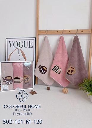 Набор кухонных полотенец из микрофибры colorfui home 3 штуки 35 на 70 см