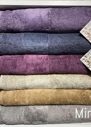 Набір махрових рушників для обличчя hanibaba vip cotton 50 на 90 см 6 штук mir