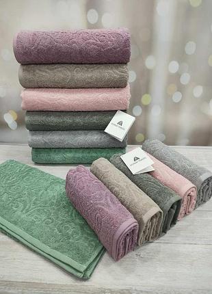 Махровые полотенца для бани doruk tekstil 70 на 140 см 6 штук