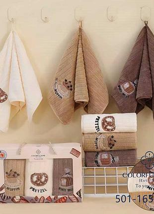 Набор кухонных полотенец из микрофибры colorfui home 3 штуки 25 на 50 см