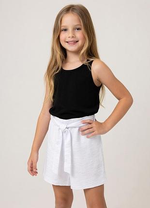 Детские летние шорты для девочки odri белые 146см