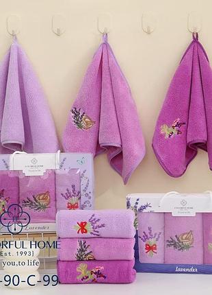Набор кухонных полотенец из микрофибры colorfui home 3 штуки 25 на 50 см