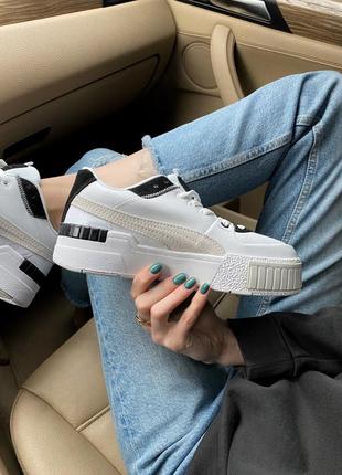 Puma cali sport mix white decidida, кроссовки пума женские2 фото