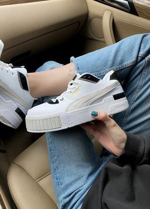 Puma cali sport mix white decidida, кроссовки пума женские5 фото