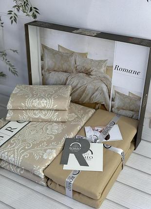 Постельное белье из поплина евро размер 200 на 220 см romeo home romane