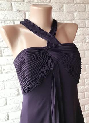 Фіолетова сукня з драпіруванням на грудях