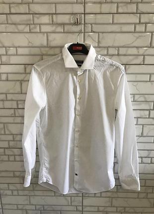 Чоловіча білосніжна сорочка tommy hilfiger size 40