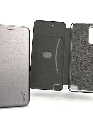 Чехол книжка для телефона samsung a52 orig на магните с функцией подставки и карманом для карт grey 4you