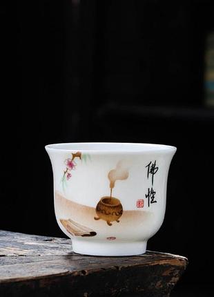 Оригінальна чашка чабей "природа будди" (120 мл) для чайної церемонії. чайні аксесуари чабей піала керамічна