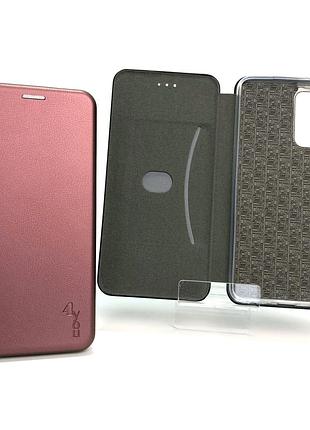 Чехол книжка для телефона samsung a52 orig на магните с функцией подставки и карманом для карт marsala 4you