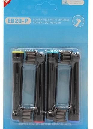 Насадки «precision-clean black» к зубной щётке электрической oral-b braun eb-20