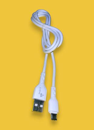 Кабель usb micro usb skina (2.1a, tpe, білий)