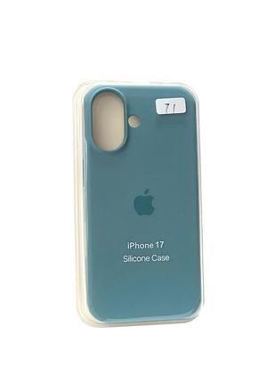 Чехол силиконовый для iphone 17 silicone case orig full №71 party green 4you