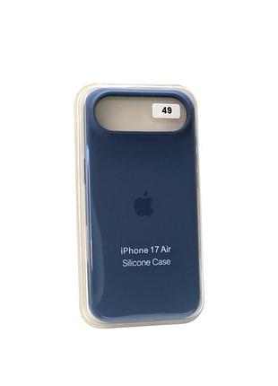 Чехол силиконовый для iphone 17 air silicone case orig full №49 navy blue 4you