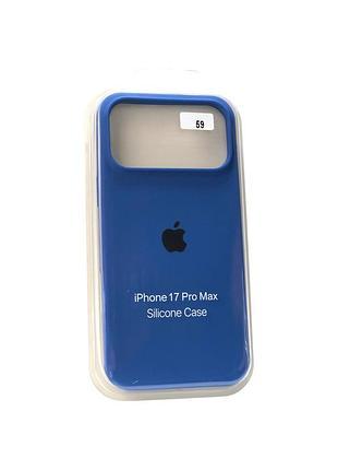 Чехол силиконовый для iphone 17promax silicone case orig full №59 denim 4you