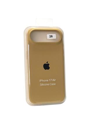 Чехол силиконовый для iphone 17 air silicone case orig full №28 gold 4you