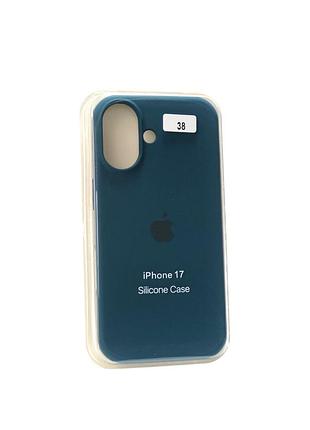 Чехол силиконовый для iphone 17 silicone case orig full №38 blue cobalt 4you