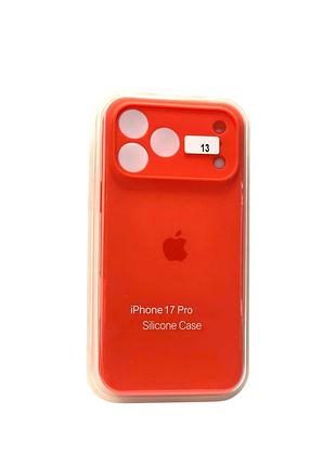 Чехол силиконовый для iphone 17pro silicone case orig full camera №13 pumpkin 4you