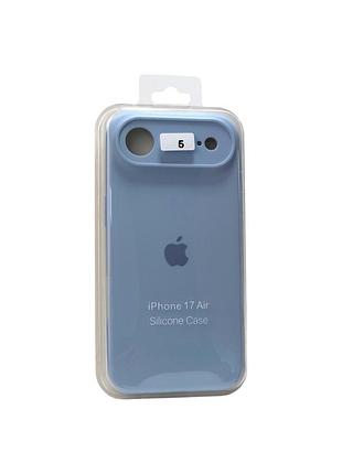 Чехол силиконовый для iphone 17 air silicone case orig full camera №5 powder blue 4you