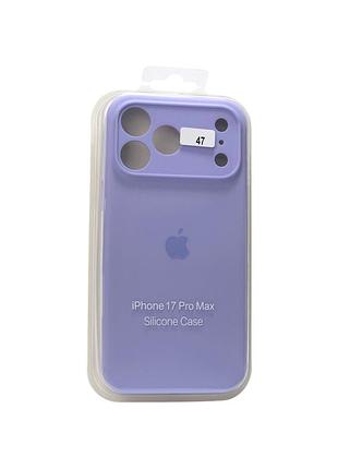 Чехол силиконовый для телефона iphone 17promax silicone case orig full camera №47 lilac 4you