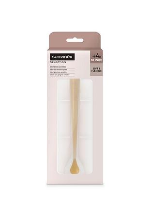 Ложка дитяча силіконова suavinex colour essence мустард жовтий
