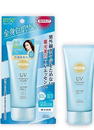 Солнцезащитная отбеливающая эссенция kose cosmeport suncut с транексамовой кислотой 80г
