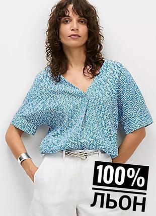 Льняная блуза, рубашка marks and spencer.