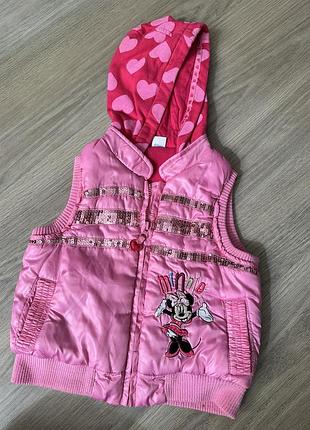 Жилет девочке 2-3 года disney minnie