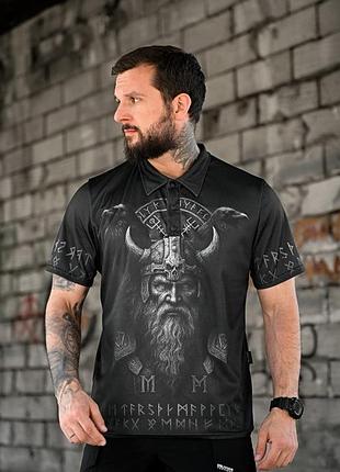 Милитаri поло футболка oblivion руни black пп4663(k3 3 - 00)