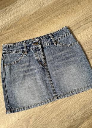 Коротка спідниця джинс h&m