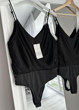 Оригінальний боді zara пліссе
