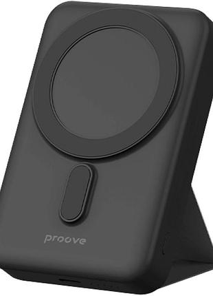 Повербанк з бездротовою зарядкою та підставкою 10000mah 20w 2025 proove hyperion magnetic чорний (pbhn15020001)