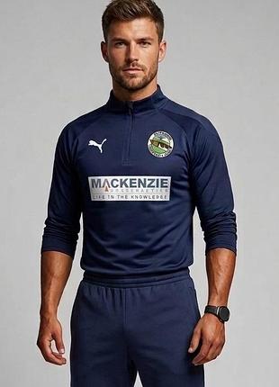 Синий спортивный лонгслив puma drycell riverside football club ⎯ оригинал, мужской