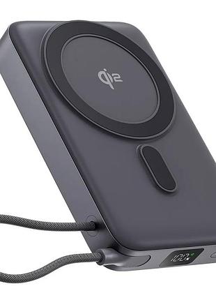 Повербанк з бездротовою зарядкою proove overpower 10000mah 35w qi2 magsafe вбудований кабель type-c (pbop35012105)
