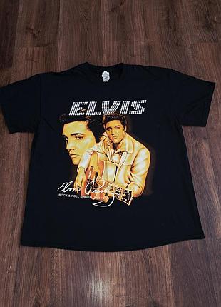 Мужская уникальная футболка мерч elvis presley с большим лого оригинал