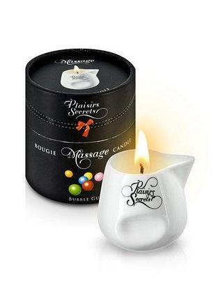 Массажная свеча с ароматом жевательной резинки plaisirs secrets bubble gum, 80 мл.
