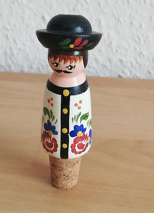 Корок для пляшок колекційний "чоловіч у капелюсі"