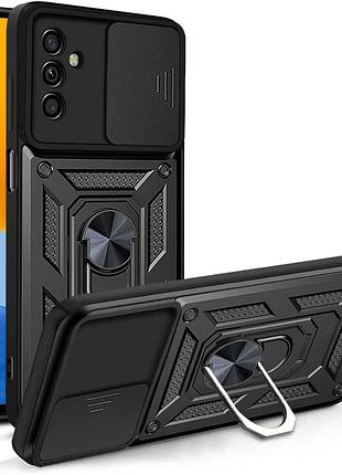 Противоударный чехол для samsung a54 5g (a546) с защитой камеры defender (чёрный)