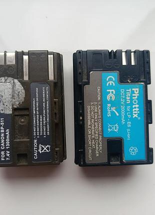 Акумулятор батарея для canon bp-511 lp-e6 на запчастини під ремонт