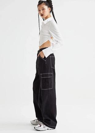 Штани джинси карго h&m