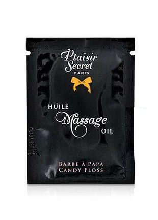 Масажна олія з ароматом солодкої вати plaisirs secrets candy floss, 3 мл.