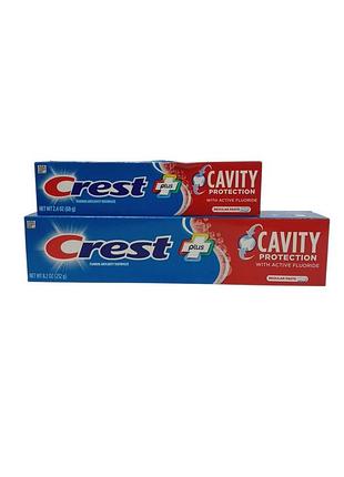 Набір зубної пасти crest cavity protection, проти карієсу, 232 грам + 68 грам, 2 шт.