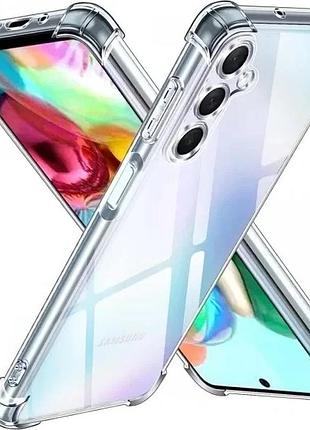 Прозрачный чехол для samsung m35 5g (m356) ударопрочный силиконовый shockproof (бампер)