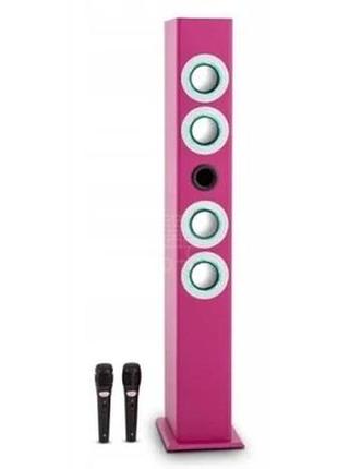 Аудіосистема башта колонка auna tallgirl з функцією караоке, usb, aux, radio fm, bluetooth з німеччини