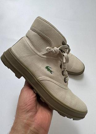 Кеди — черевики lacoste бежевого кольору, розмір 37