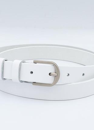 Ремень женский кожаный 7402 white