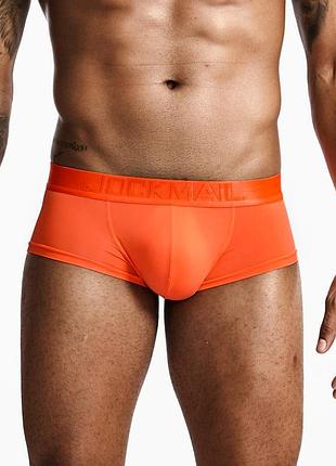 Мужское нижнее белье boxer jockmail с заниженной талией, однотонное белье из микрофибры, спортивные дышащие плавки раз. xl