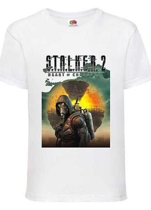Футболка детская сталкер 2 (stalker 2 - 006) белая, 98-104-116-128-140-152-164 размер