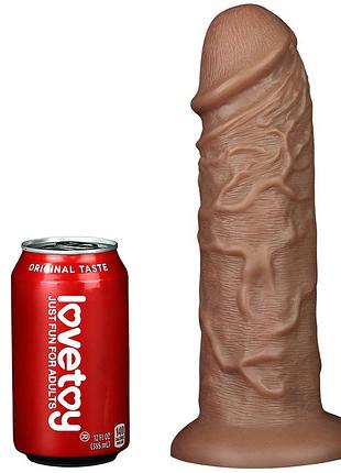 Фаллоимитатор на присоске king-sized realistic chubby dildo 10.5" brown , 26,6х6,3 см. 2